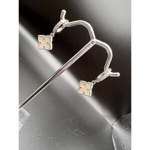 Enamel Clover Huggie Earrings